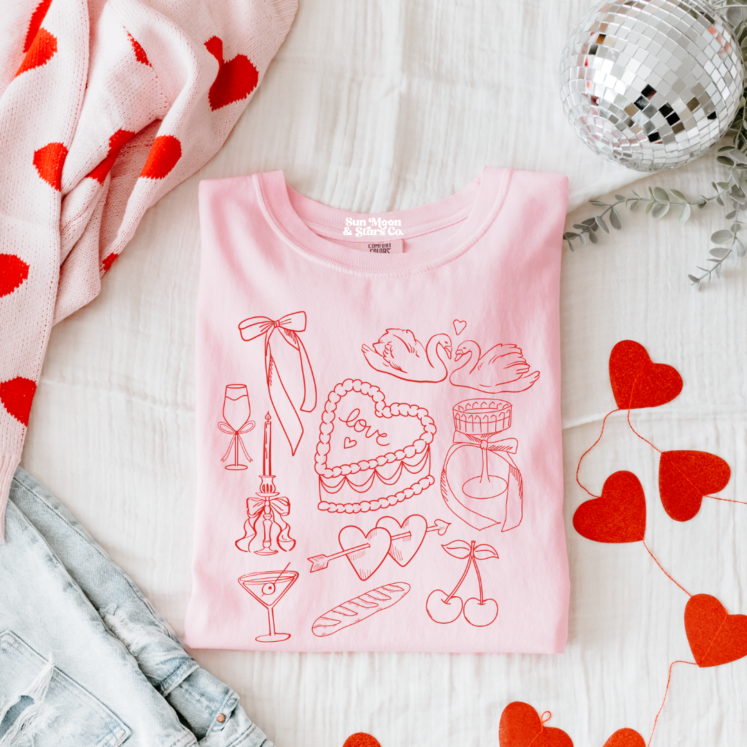 Coquette Valentine's Tee- Valentine's T-Shirt