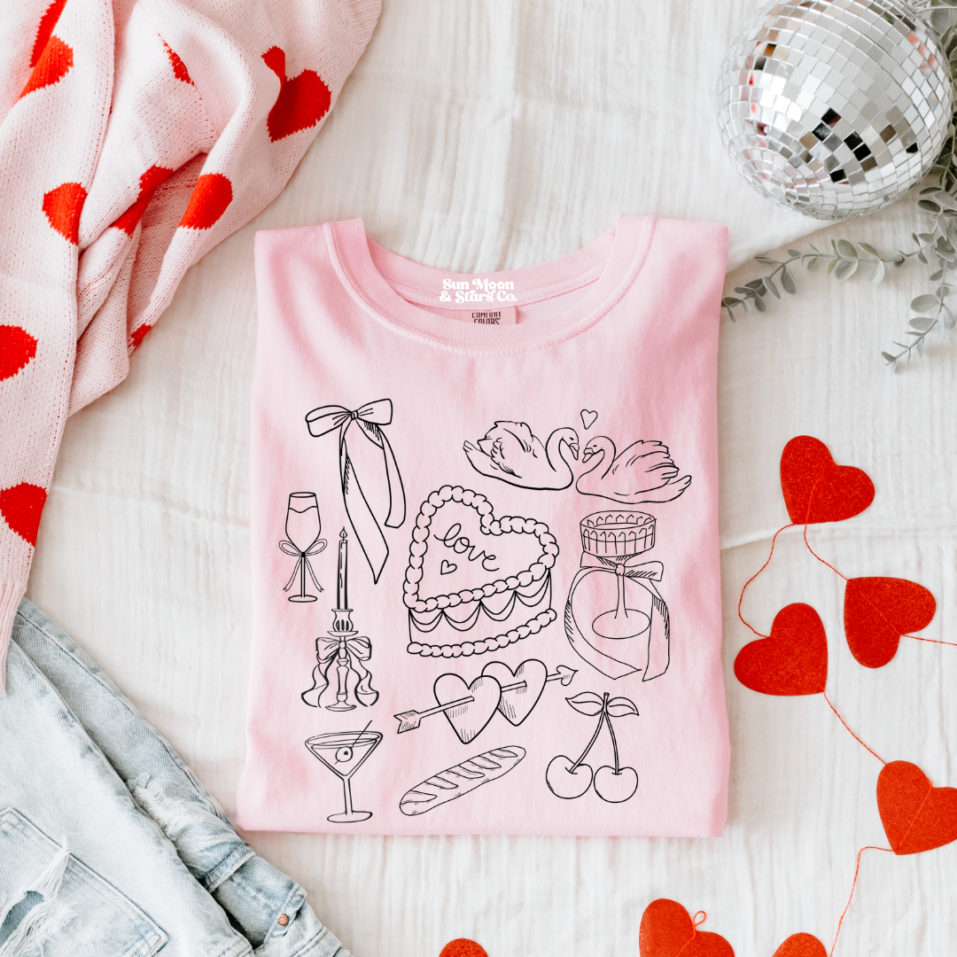 Coquette Valentine's Tee- Valentine's T-Shirt