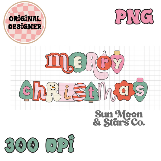 Merry Christmas Trendy PNG