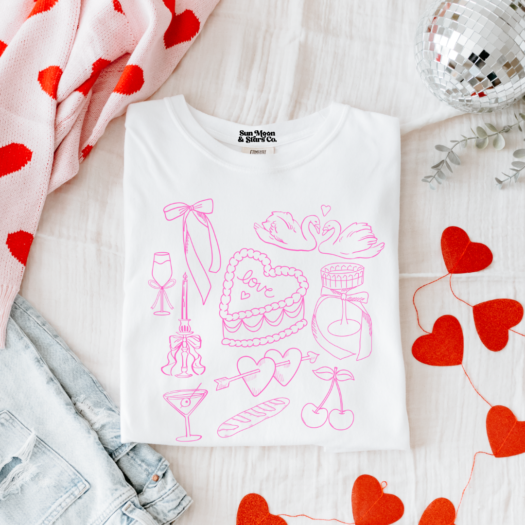 Coquette Valentine's Tee- Valentine's T-Shirt