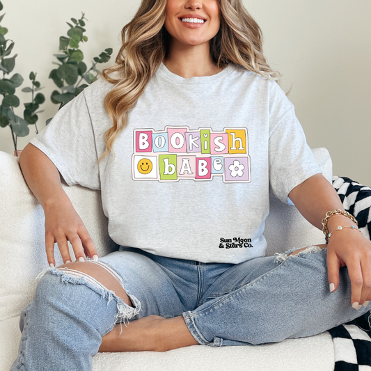 Bookish Babe | Ash Gray Shirt