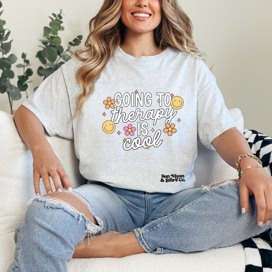 Going to Therapy is Cool | Ash Gray Shirt