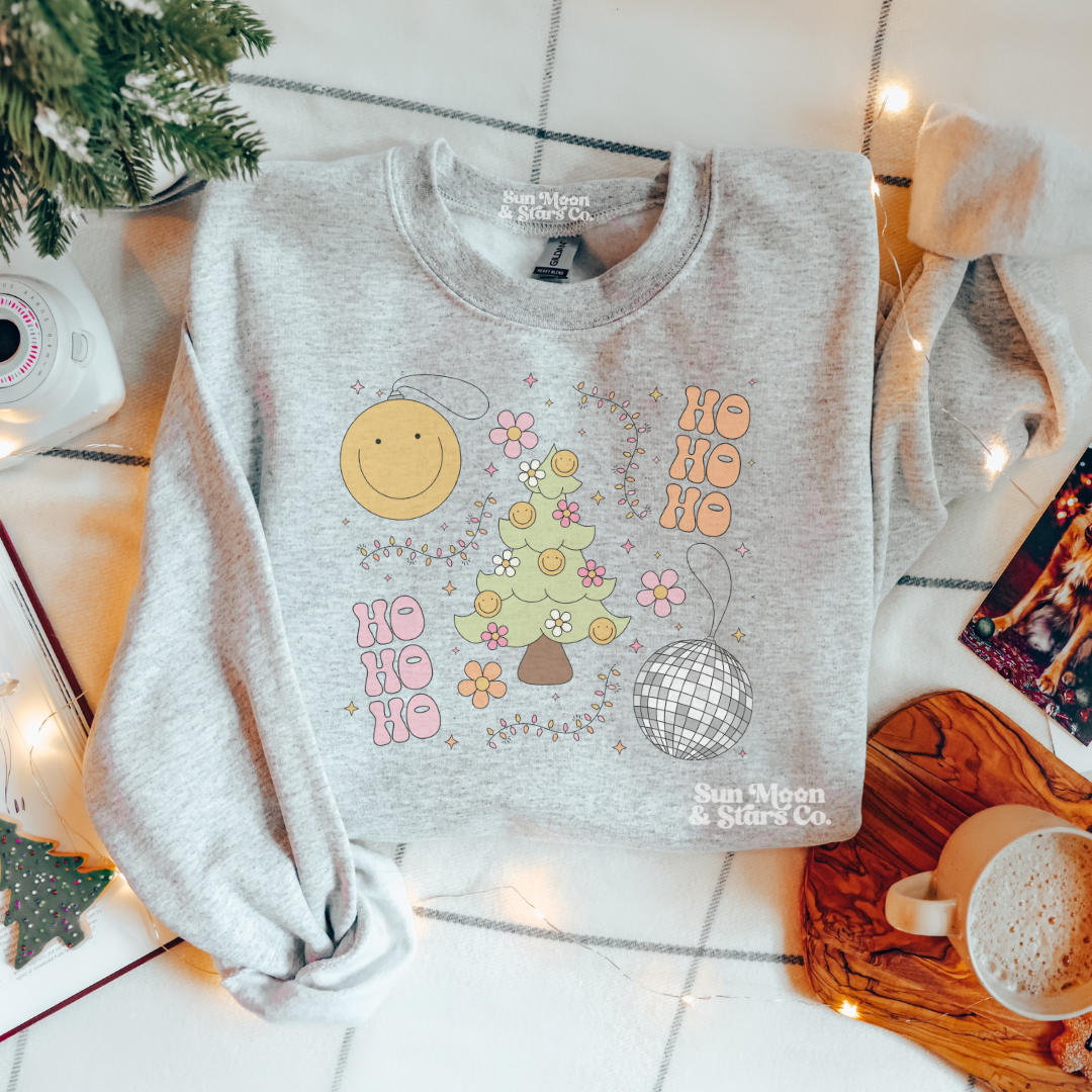 Retro Groovy Christmas Sweatshirt