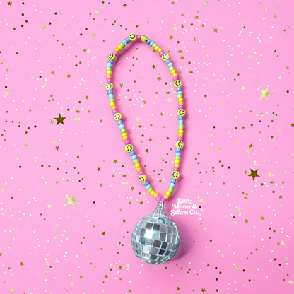 Rainbow Blossom Disco Ball Car Charms