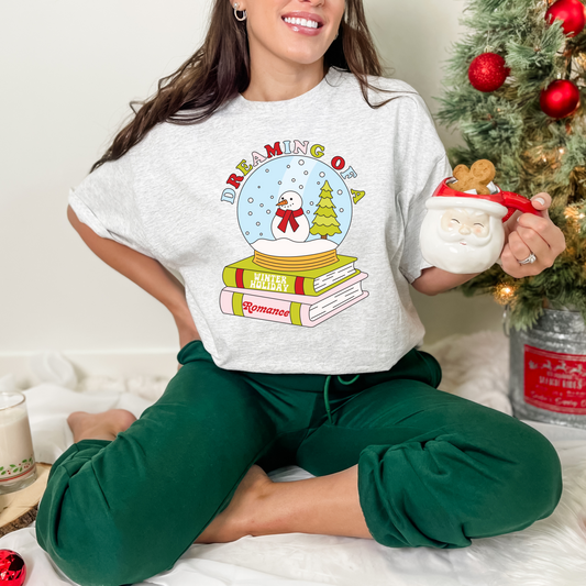 Dreaming of a Winter Holiday Romance Tee| Holiday Fun Sweatshirt| Cute Christmas| Gingerbread|Navidad