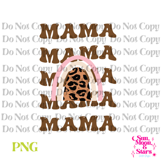 Mama Boho Rainbow PNG